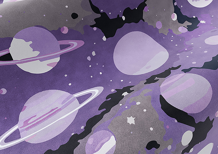 Interstellar, Violet Cosmos - Roman Blind - Image 4